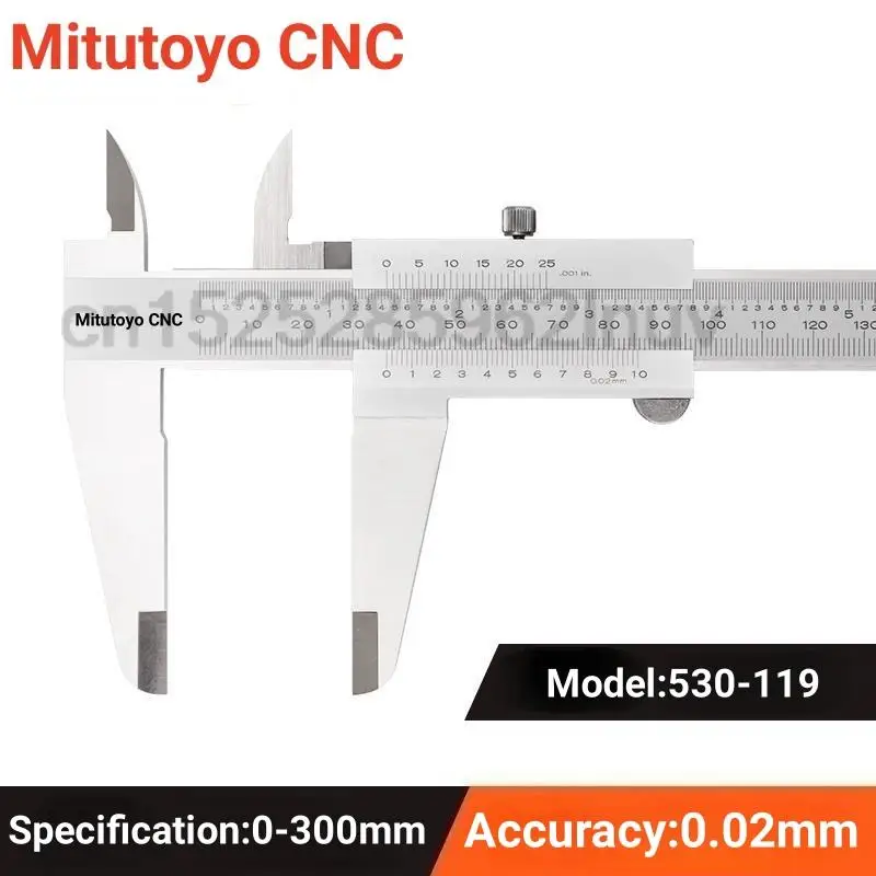 

Mitutoyo CNC Calipers 530-119 Measuring Ruler Scale Gauges Vernier Caliper 12in 150mm 200mm 300mm 0.02mm 001in Stainless Steel