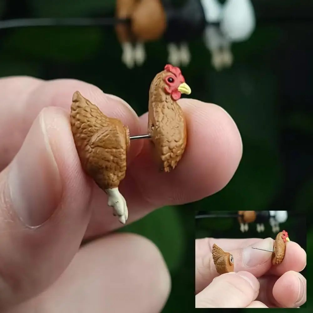 Hand Painted Chicken Earrings Funny Chicken Earrings Cute Lightweight Funny Gifts for Chicken Lovers