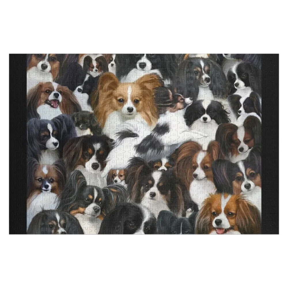 

Fly little butterfly! Papillon and Phalene Collage Jigsaw Puzzle Personalised Photo Custom Personalised Jigsaw Puzzle