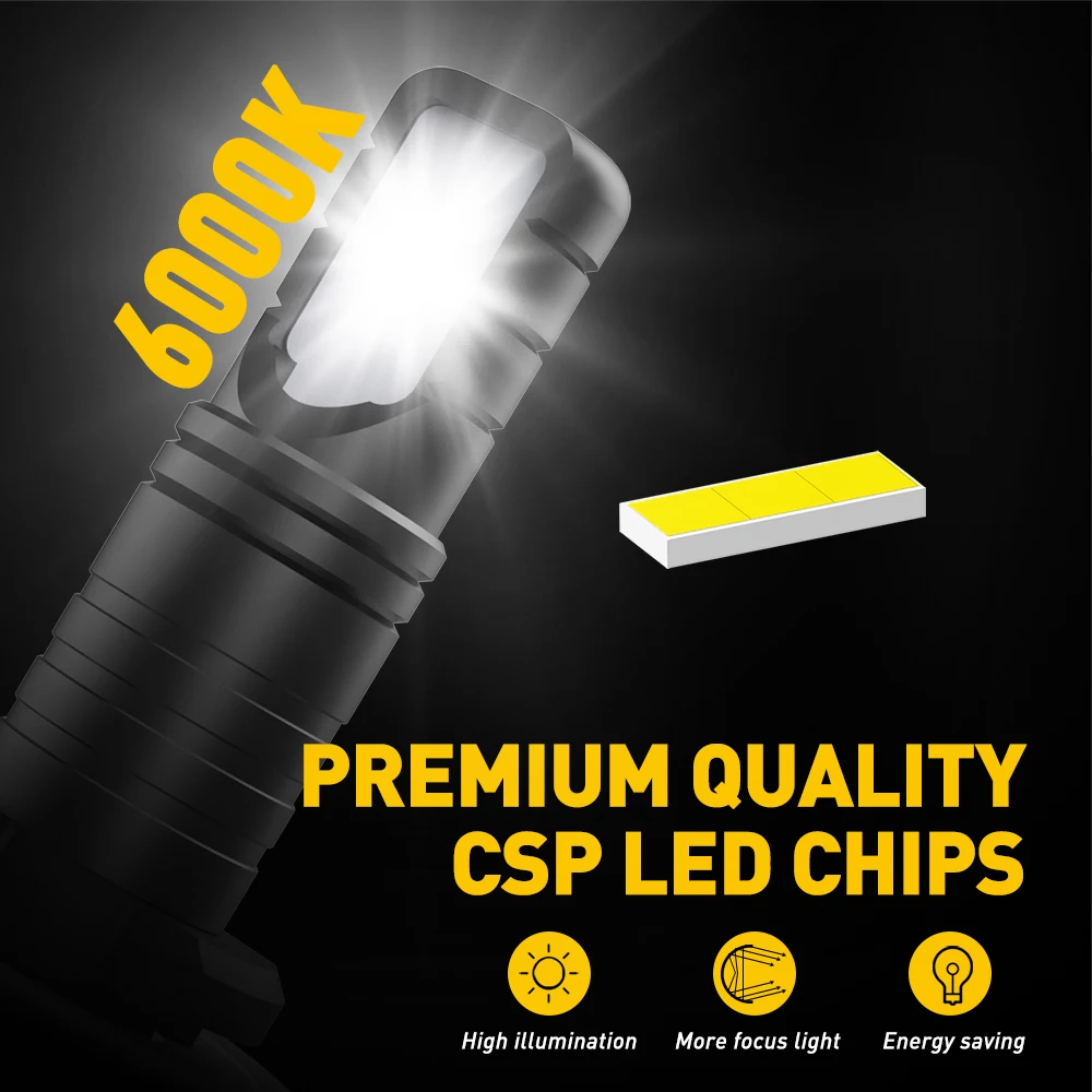 AUXITO 2개입 H27 881 H27W/2 LED 자동차 헤드라이트 안개등 캔버스 에러프리 6000K 화이트 881 LED 전방 주행등 12V