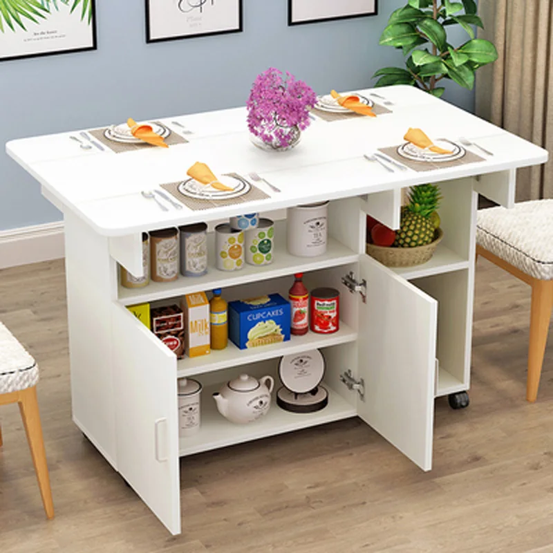 Table and Chair Combination Modern Simple Nordic Retractable Folding Table Small Household Rectangular Sideboard Dining