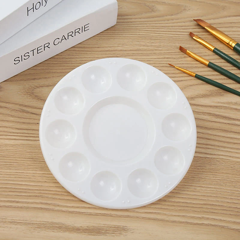 1Pcs 10 Hole Color Palette Circular Color Palette Large Painting Tool