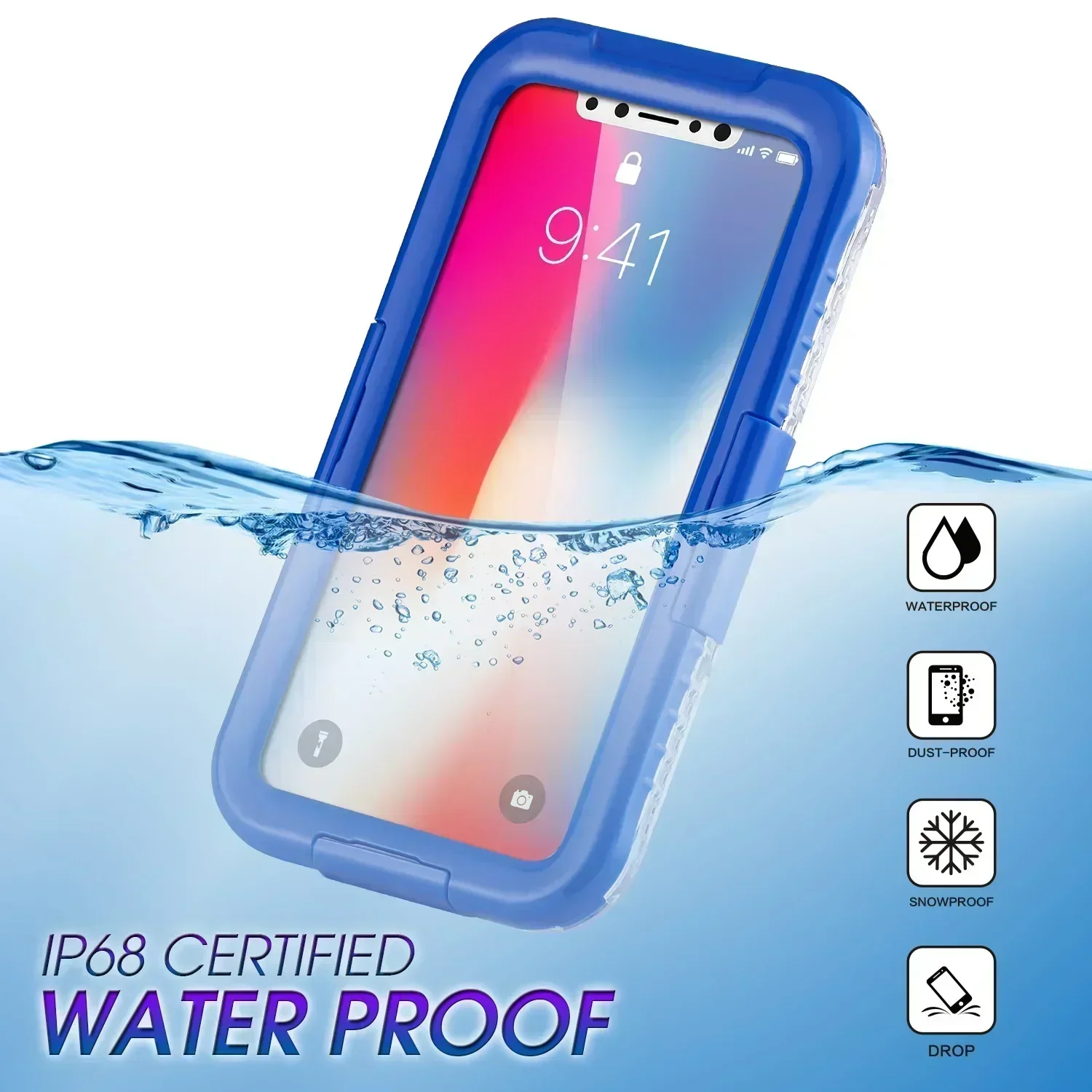 

Водонепроницаемый чехол для телефона Xiaomi 14 Pro Civi 3, сумка для подводного плавания, снегозащищенный защитный чехол для Xiaomi Poco C65