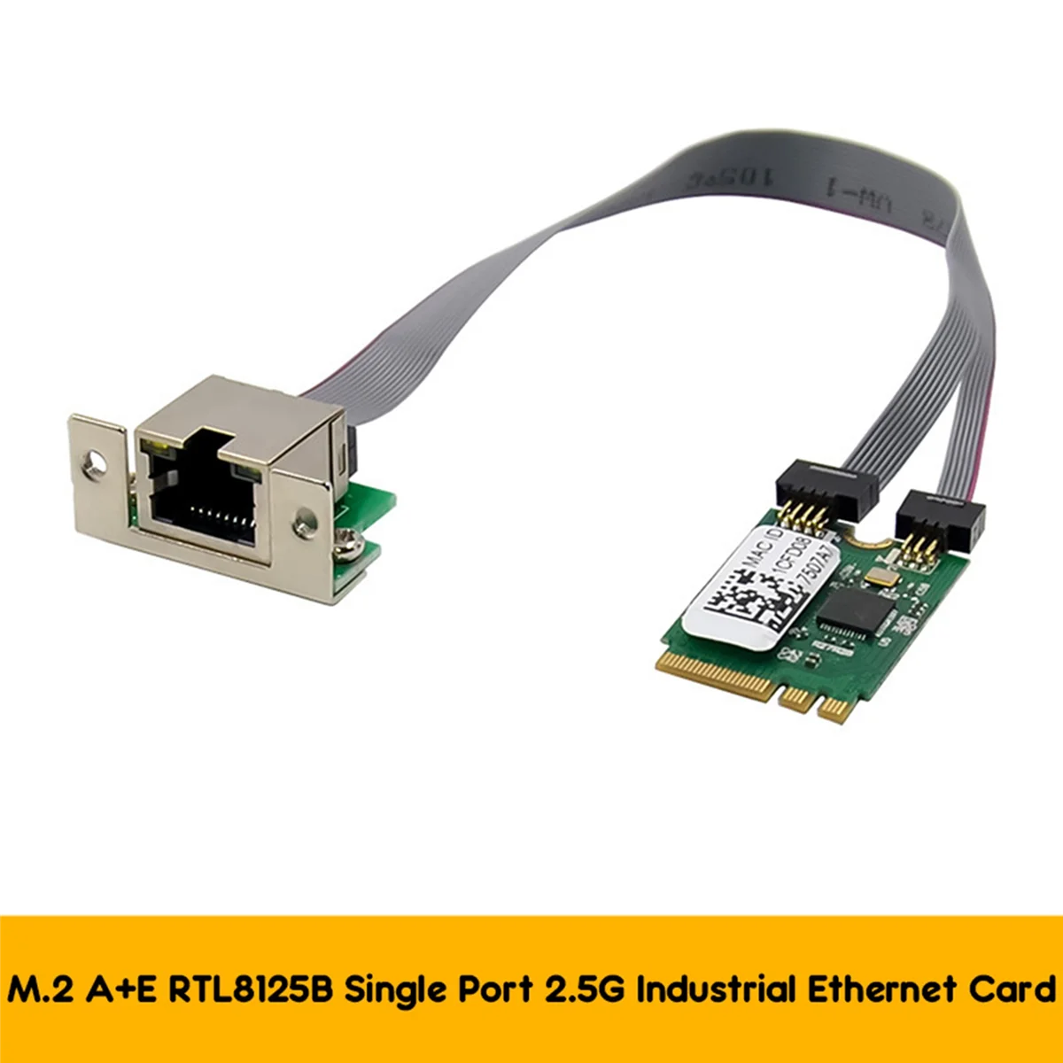 Adaptador de Rede Pci Express Placa Lan Ethernet Controle Industrial Pci Express 5x M.2 a Mais e Key 2.5g Rtl8125b - Imagem 2