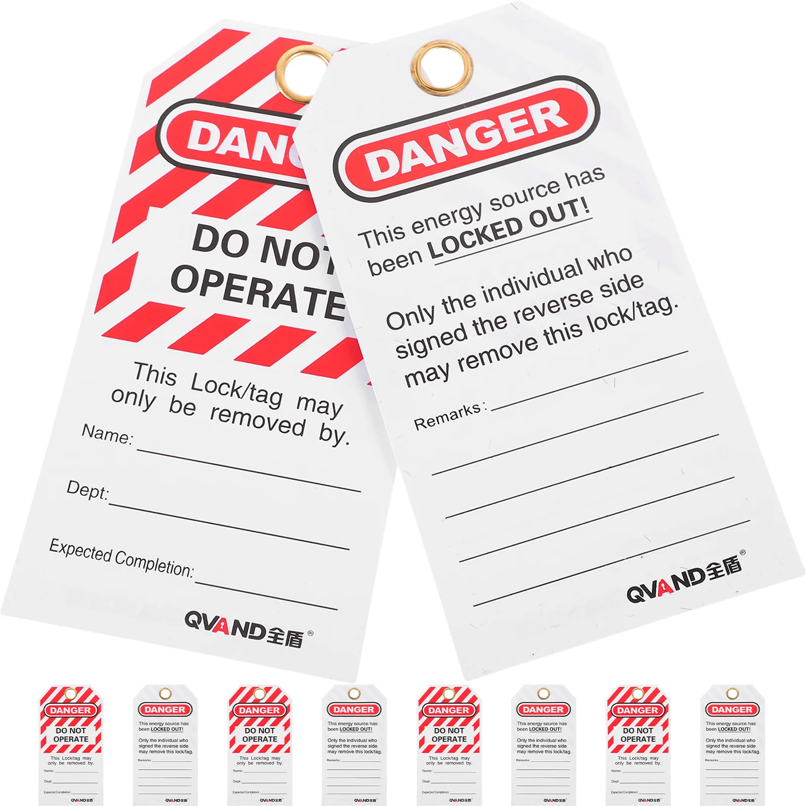 

10 Pcs Lock List Labels Equipment Lockout Tags Danger Kits Pvc Hanging Tagout Factory