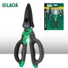 LAOA 6-Inch Multi-Purpose Stainless Steel Electrician's Scissors with Non-Slip Grips with Wire Stripping and Crimp Function 6