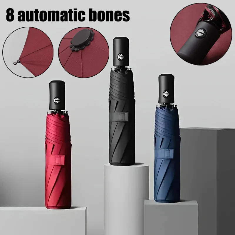 Automatic Umbrella Fashion Large Travel Heavy Duty Windproof Waterproof Fully Open And Close Sunshade Rain