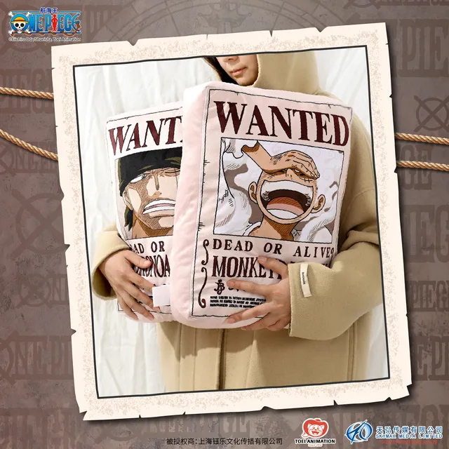 Cojín de póster de recompensa One Piece: Luffy, Zoro y Chopper | Emoape