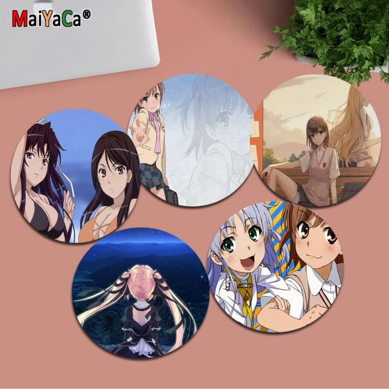 

A Certain Scientific Railgun Mousepad Round Custom Skin Office Computer Desk Mat Table Keyboard Big Mouse Pad Laptop Cushion