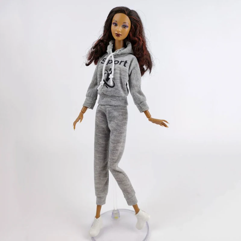 Hoodie van joggingstof 'Barbie' - GRIJS - Meisje - 18.00€ - Kiabi