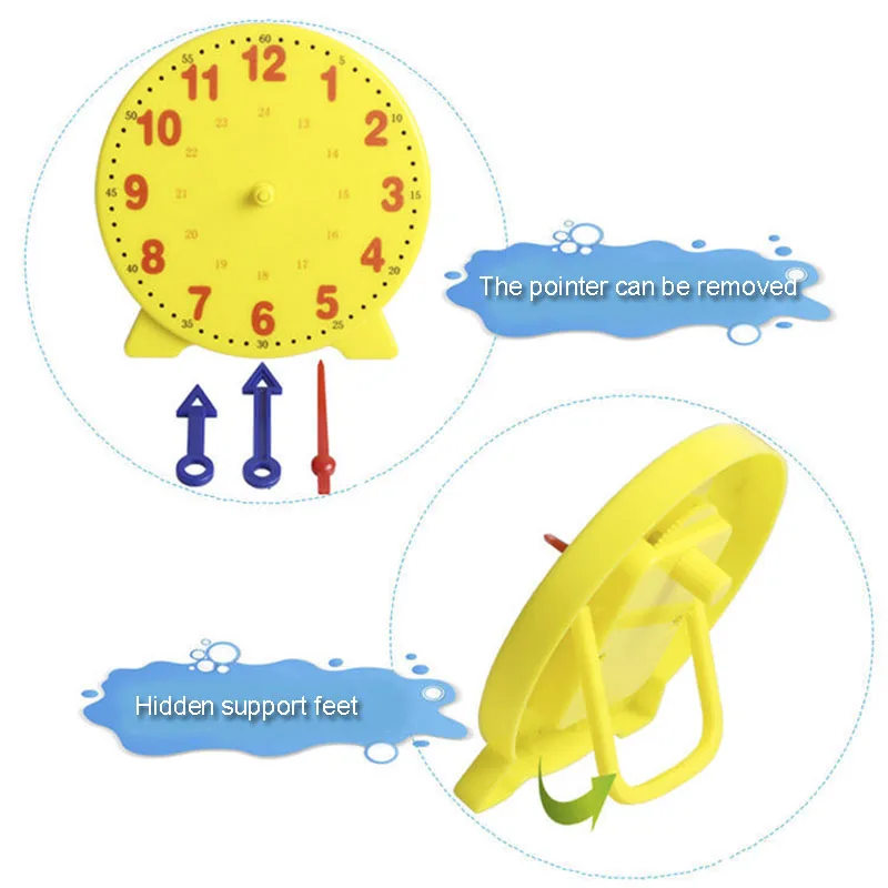 Children Montessori Clock Educational Toys Hour Minute Second Cognition Colorful Clocks Toys Kids Early Preschool Teaching Aids 5