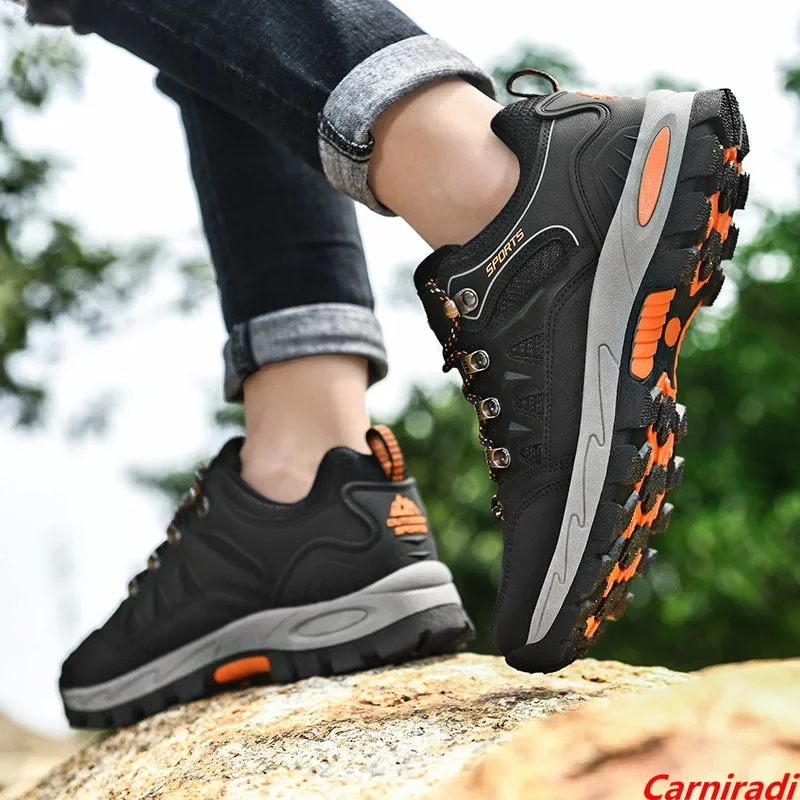  PJTL Zapatillas de senderismo impermeables para hombre y mujer,  transpirables, para senderismo, montañismo, 2 (color gris, talla de zapato:  8) : Ropa, Zapatos y Joyería