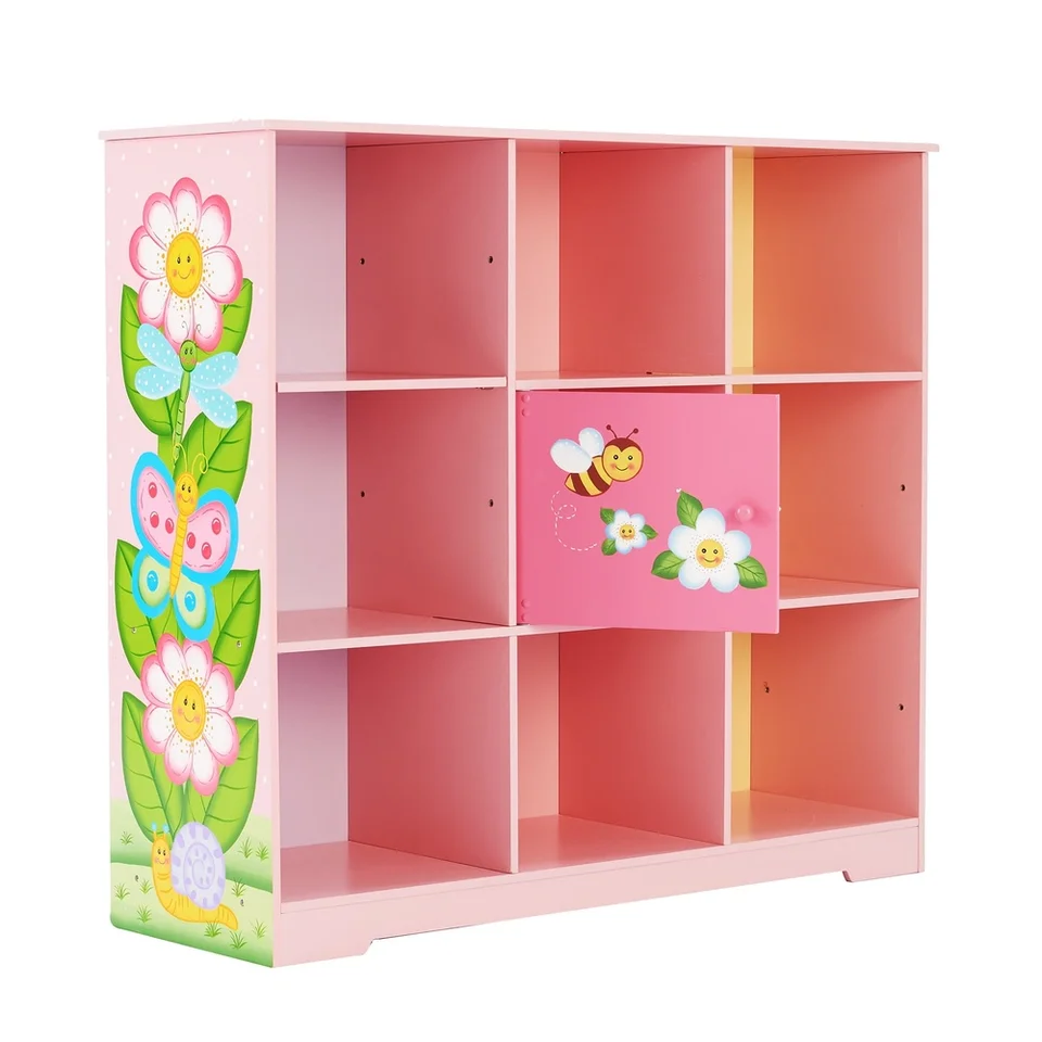 Colorful Wooden Cube Storage Unit for Kids