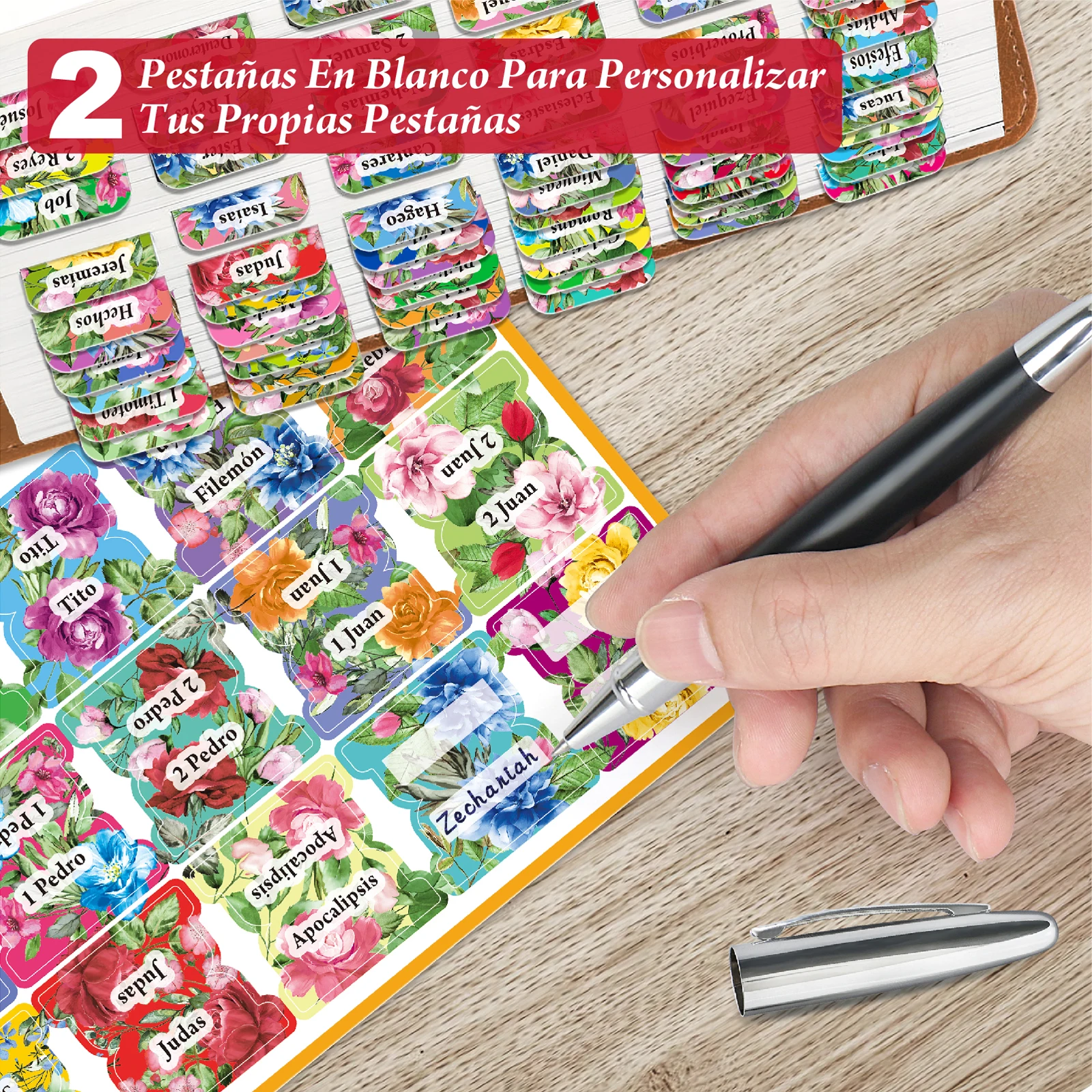 75pcs Spanish Bible Indexing Tabs Bible Tabs Sticky Tabs For Old And New Testament Book Labels