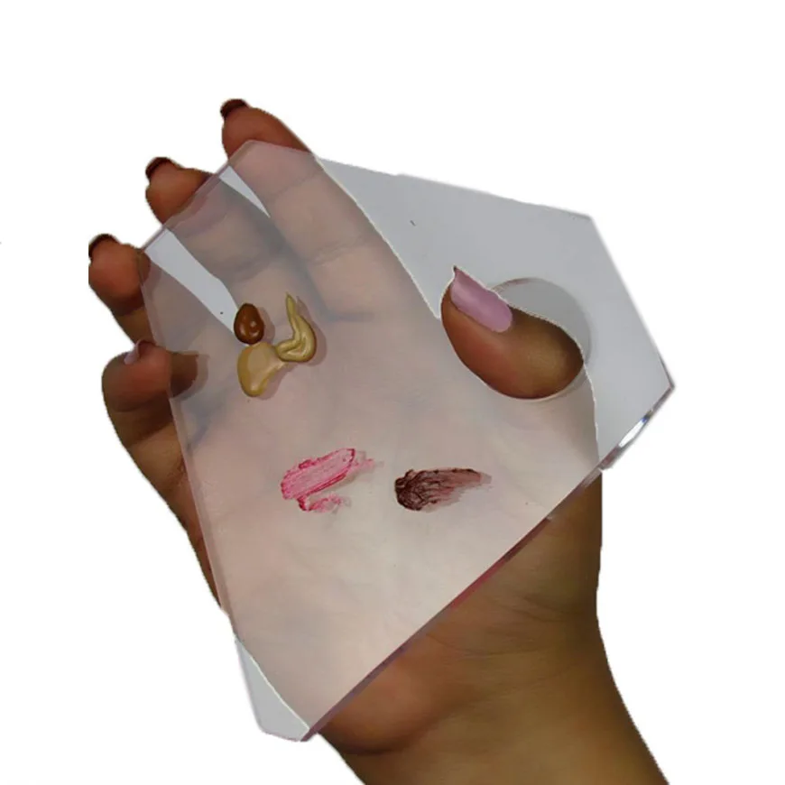 Acrylic Makeup Palette Spatula Liquid Foundation Eye Shadow Mixing Cream Pigments Nail Art Manual Cosmetic Beauty Tools makeup mixing palette makeup tool