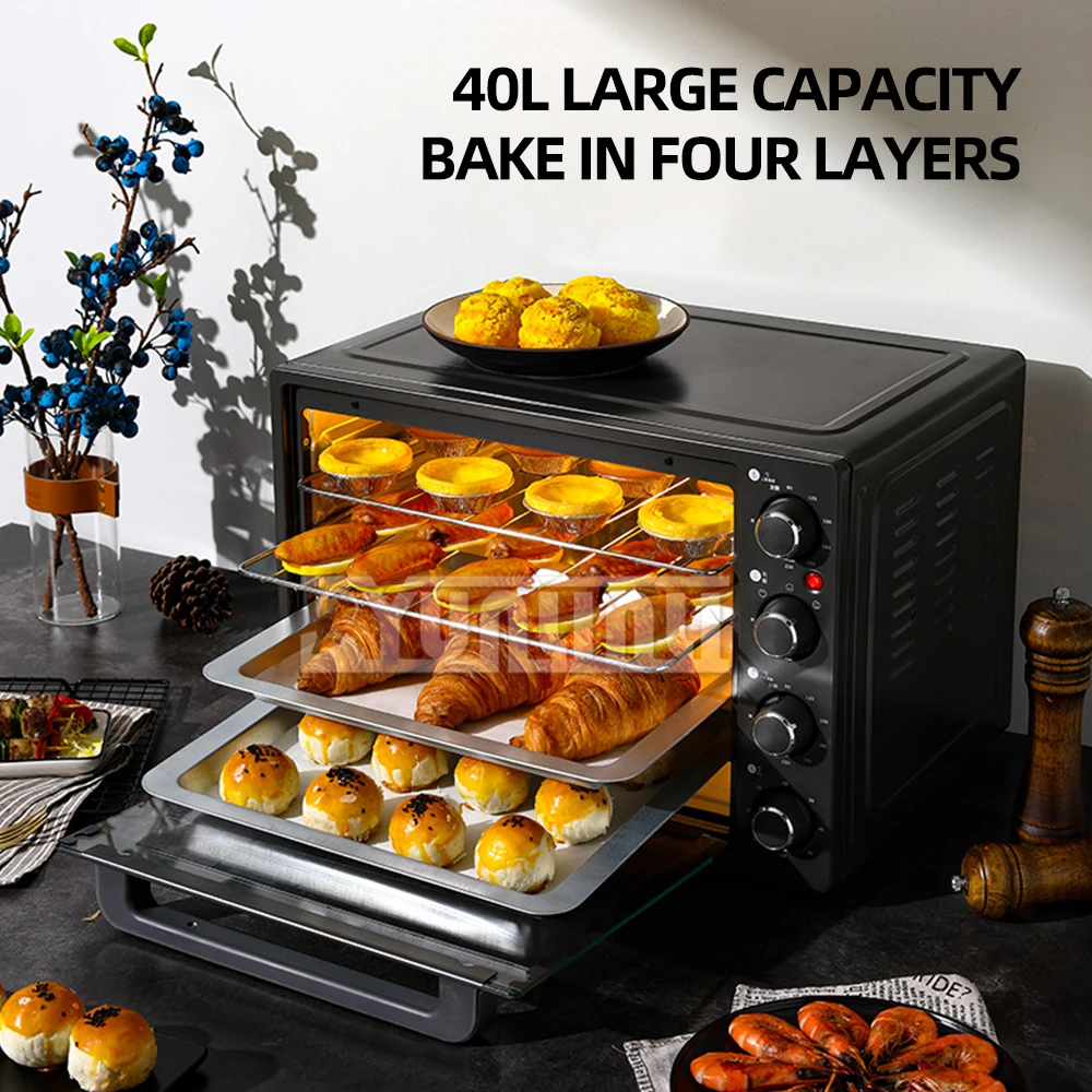 40L Electric Oven Multifunctional Large Capacity Electric Oven Household Four Layer Breakfast Machine