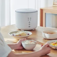 Cuisinière à riz Olayks Mini, japonaise, simple, saine, intérieur 2L, pour la maison, la cuisine, le dortoir, 1 à 4 personnes, cuiseur à riz portable, minuterie 8H 5