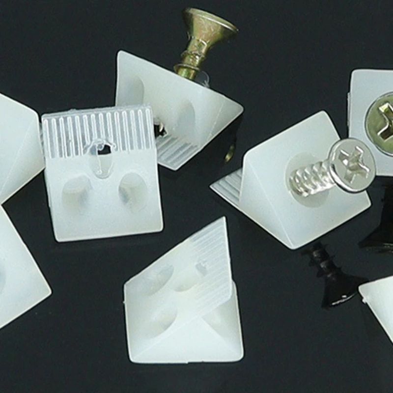 50 Pcs Furniture Chest Drawer Bottom Repair Fixing Plastic Code Mending Wedges Bracket Drawer Supports Durable