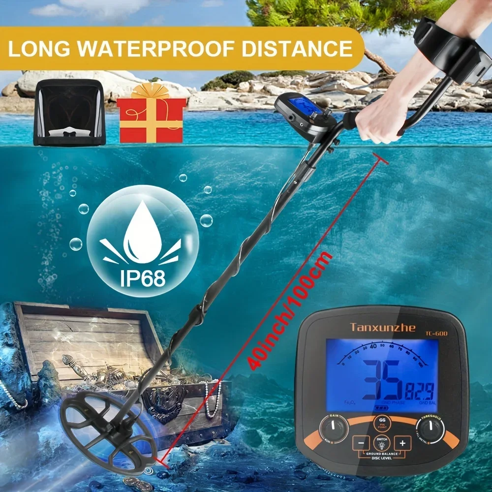 Metal Detectors Professional Underground Metal Detector Sale TC-600 Powerful Gold Detectors Treasure Hunter Seeker Finder Tool