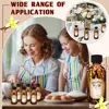 Amber Glass Bottle 2oz Boston Round Bottles with Caps for Vanilla Extract for Homemade Syrup Gift Food Storage Set 4