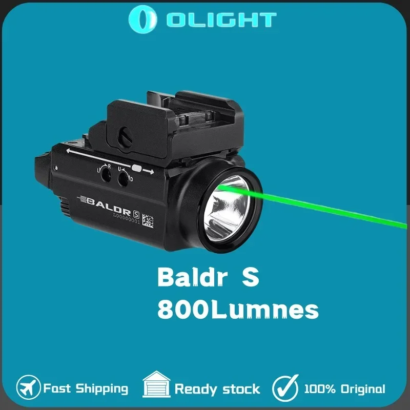 Olight Baldr S 800 Lumen Green Laser & Light Combo - USB Rechargeable For Handguns