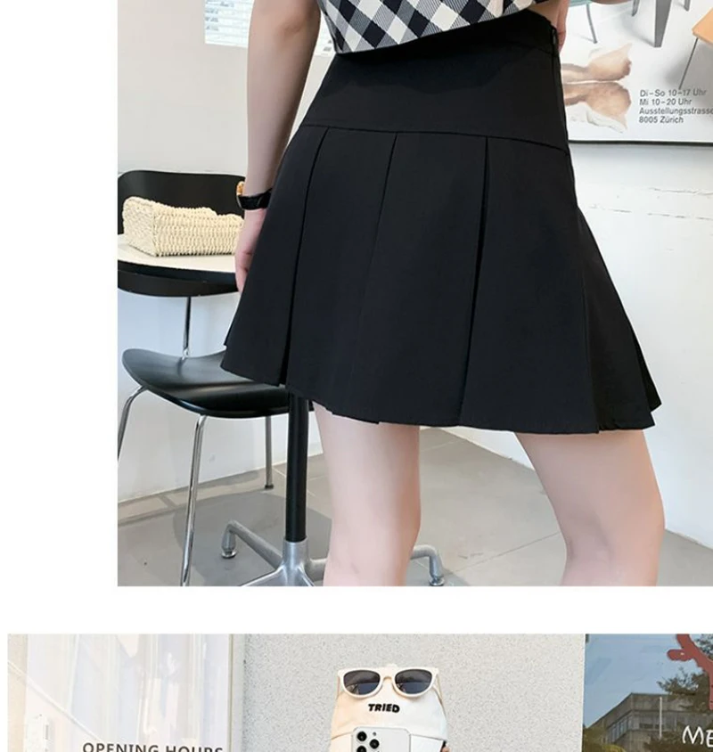Streetwear Mini Skirts Women Preppy Kawaii High Waist Pleated Skirt Y2K School Uniform Harajuku Korean A Line Skirts New