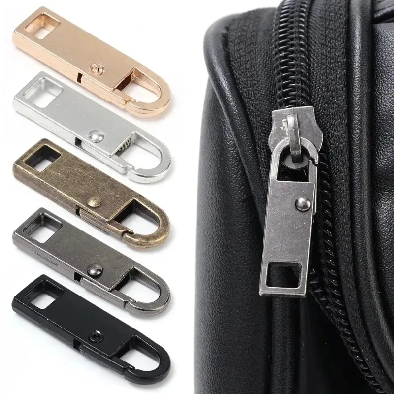 5/1Pcs Detachable Metal Zipper Head Repair Kits Universal Replacement Zipper Puller Luggage Purse DIY Clothing Accessories