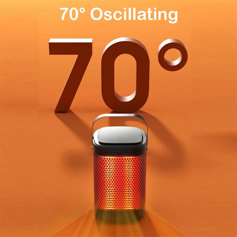 เครื่องทำความร้อนไฟฟ้า PTC 1500W พร้อมรีโมทคอนโทรล หน้าจอสัมผัส ตั้งเวลาได้ 12 ชั่วโมง และระบบส่าย 70 องศา สำหรับห้องนั่งเล่น 1