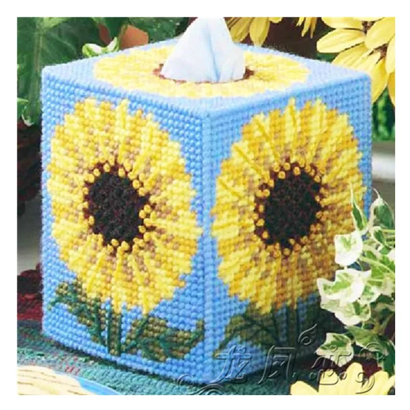 

Набор для вышивки подсолнухами 12x12x14 см, набор для рукоделия «сделай сам», вязание крючком, товары для рукоделия