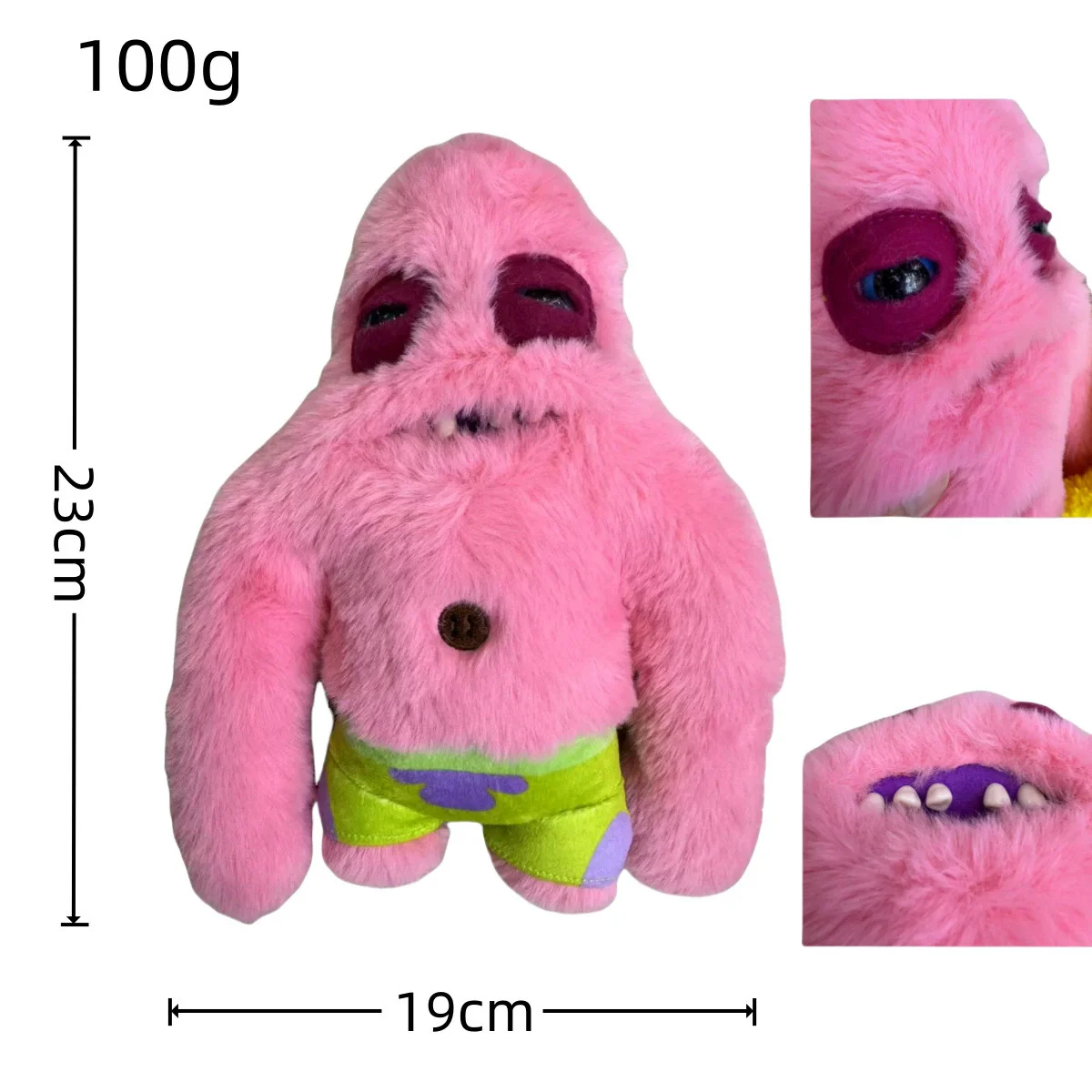 Fugagler Große Zähne Niedliche Zähne Monster Anhänger Funk Zähne Schatz Hässliches Monster Kissen Puppe Spielzeug Schlafzimmer Ornament Dekoration Geschenk – Detail 15