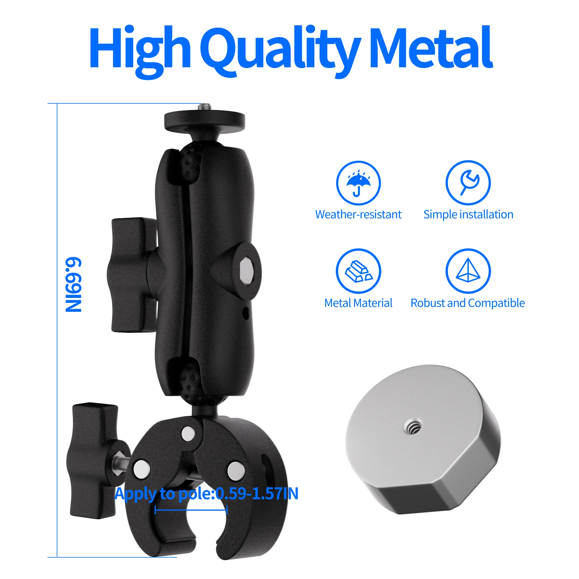 Starlink Mini Pole Mount Clamp RV Mount For Starlink Mini Compatible With Original Pipe Adapter For Pole On Car RV Ladder