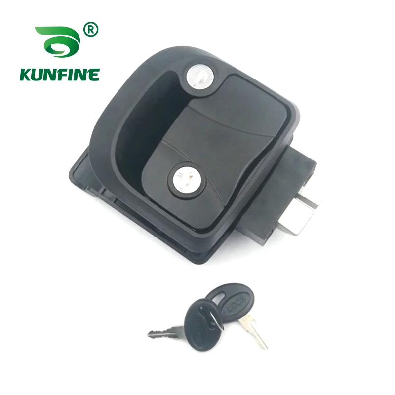 

RV Door Lock Caravan Trailer Car Camper Travel Trailer Polar Black Paddle Deadbolt Entry RV Door Lock