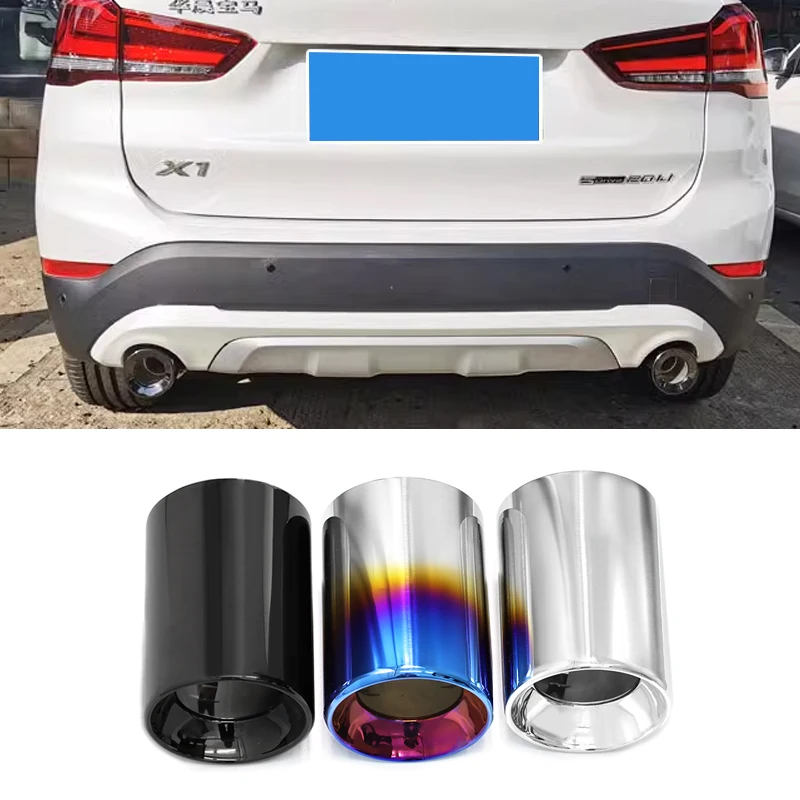 2pcslot Exhaust Tip for BMW X1 F48 304 Stainless Steel Car Exhaust Pipe Outlet Decoration Silencer Trims, exhaust muffler tip,exhaust pipe muffler,exhaust trim pipe,car exhaust pipe bracket,exhaust pipe hanger,exhaust rubber bracket