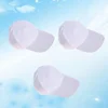 3 Pcs Cotton Baseball Hat Blank White Cap Bulk Stylish Blank Peak DIY Painting Hats Unisex 3