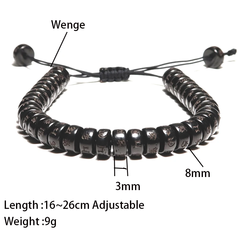 Natural Wooden Meditation Bracelet for Men