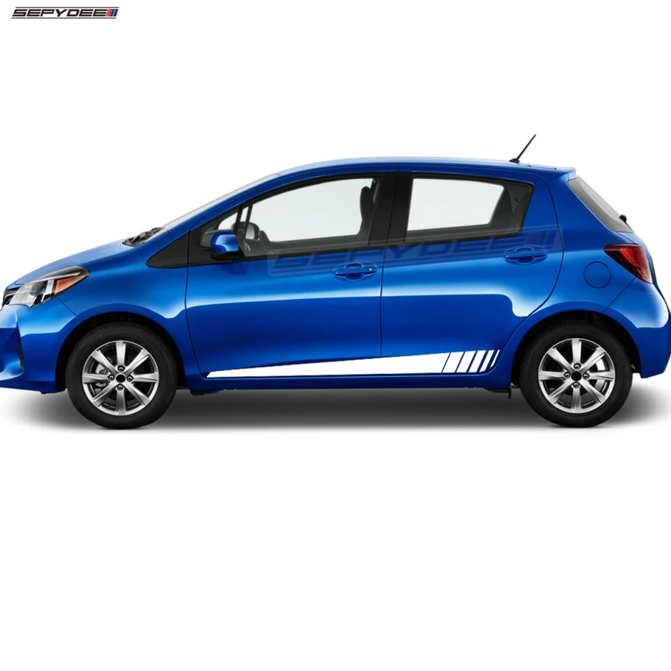 Adesivo Auto Toyota Yaris DUB JDM Tuning - Scritta DON'T TOUCH MY YARIS In Blu Per Lunotto, Vinile PVC 20 Cm - 2
