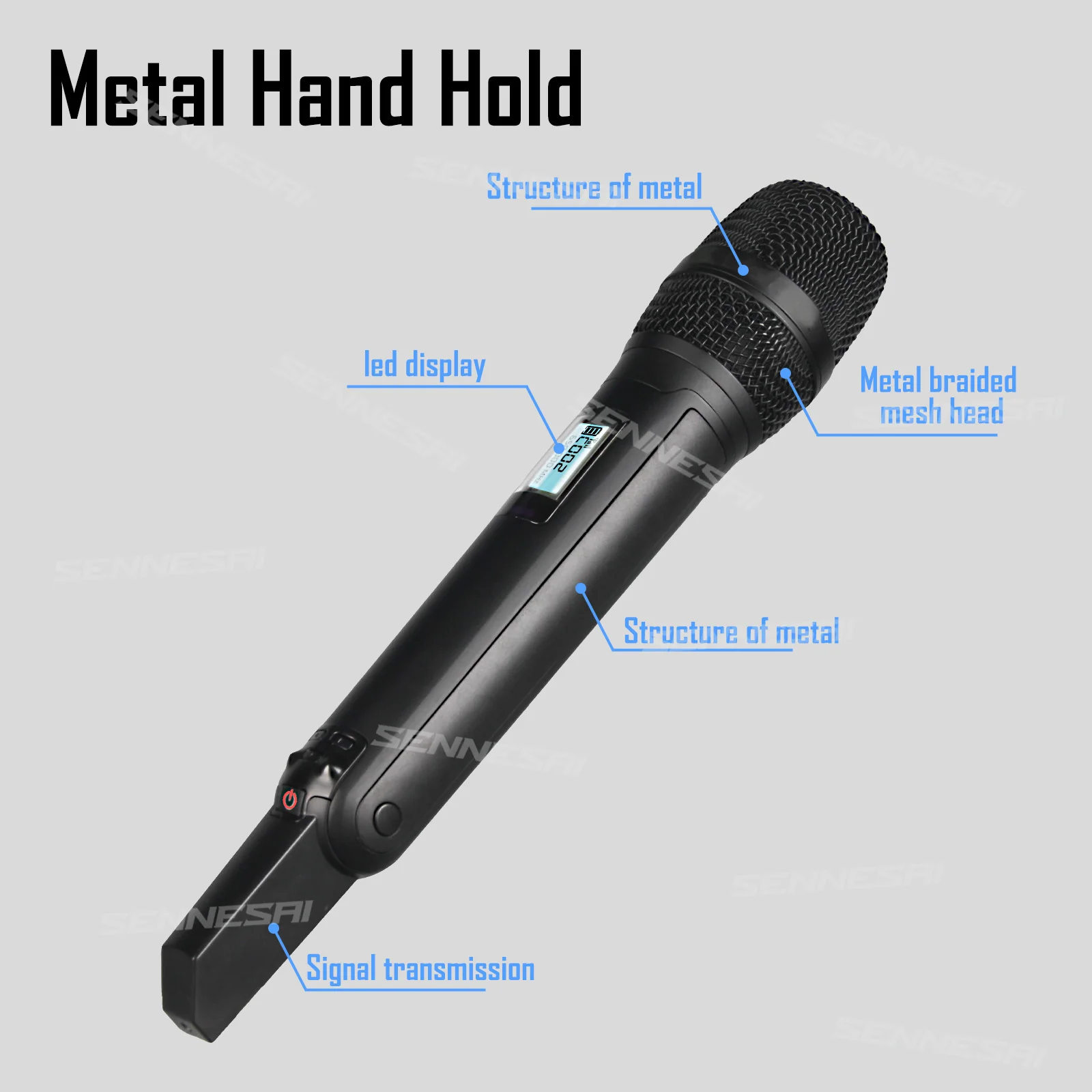 EW-G4 Professional Dual Wireless Microphone Stage Performance 2 Channels，UHF Karaoke Home System 600-699，Metal Handheld SKM9000