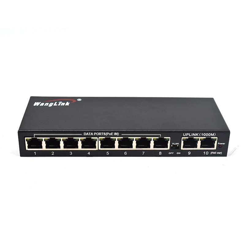 10 Port Fast Ethernet Switch Reverse Poe Switch 8 Port 100Mbps with Gigabits 2 Uplink Port 24V-48V Poe IN PoE Out RPOE Switch ip30 compact size 8 port 10 100tx fast ethernet switch 40 75 degrees c