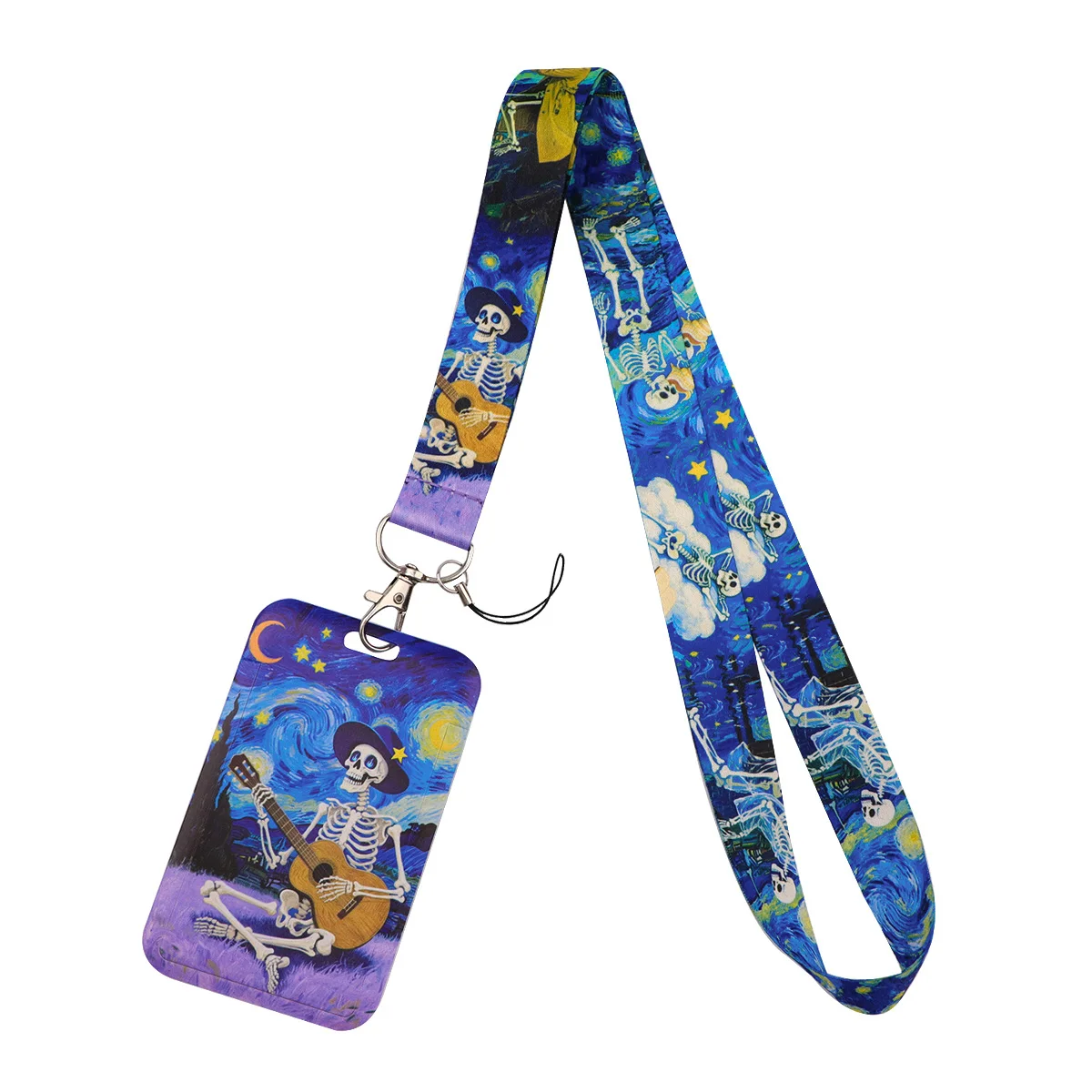 Skeleton Design Lanyard Card Holder and Badge Neck Strap