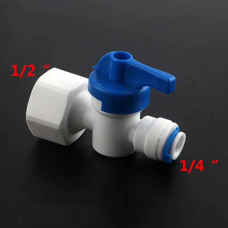 1/2" Innengewinde auf 1/4,3/8 Rohr, gerader Anschluss, Kugelhahn, Innengewinde, Aquarium RO-Wasserfilter, Umkehrosmose-System – Detail 4