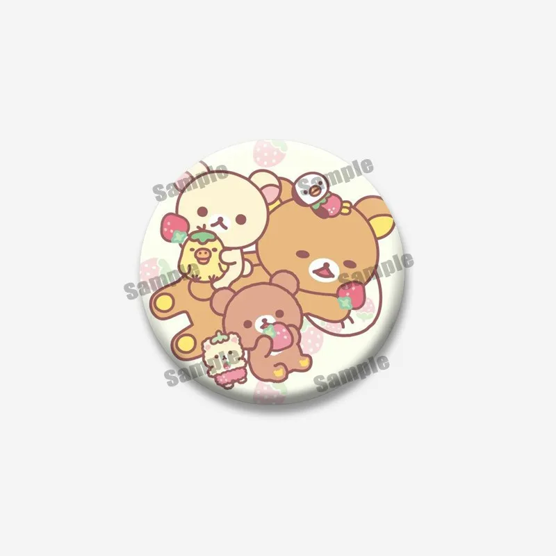 Niedliche Cartoon-Rilakkuma-Abzeichen, Kawaii-Bär-Brosche, individuelle Knopfnadeln, Rucksack, Kleidung, Kragen, Zubehör, Spielzeug, Geschenke für Kinder, Freunde – Detail 11
