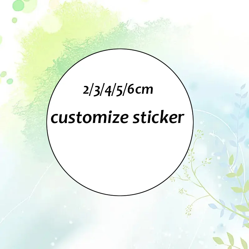 Customize Round Logo Adhesive Stickers Printed Gift Seal Color Packing Decoration Labels Coated Paper Rectangle Decal 2-6cm