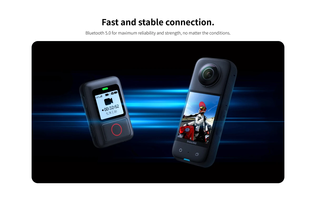 Insta360 One X5/X4/X3/X2/RS/RS/R GPS/Go 3S/ACE Pro Smart Remote Control for Action Camera VR Panoramic Camera Waterproof WIFI