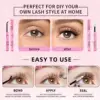 Eyelash Glue and Seal for Eyelash Clusters Strong Fixed  Eyelash Glue Lasting 48H 2 in 1(5ml Black Glue + 5ml Clear Seal) 6