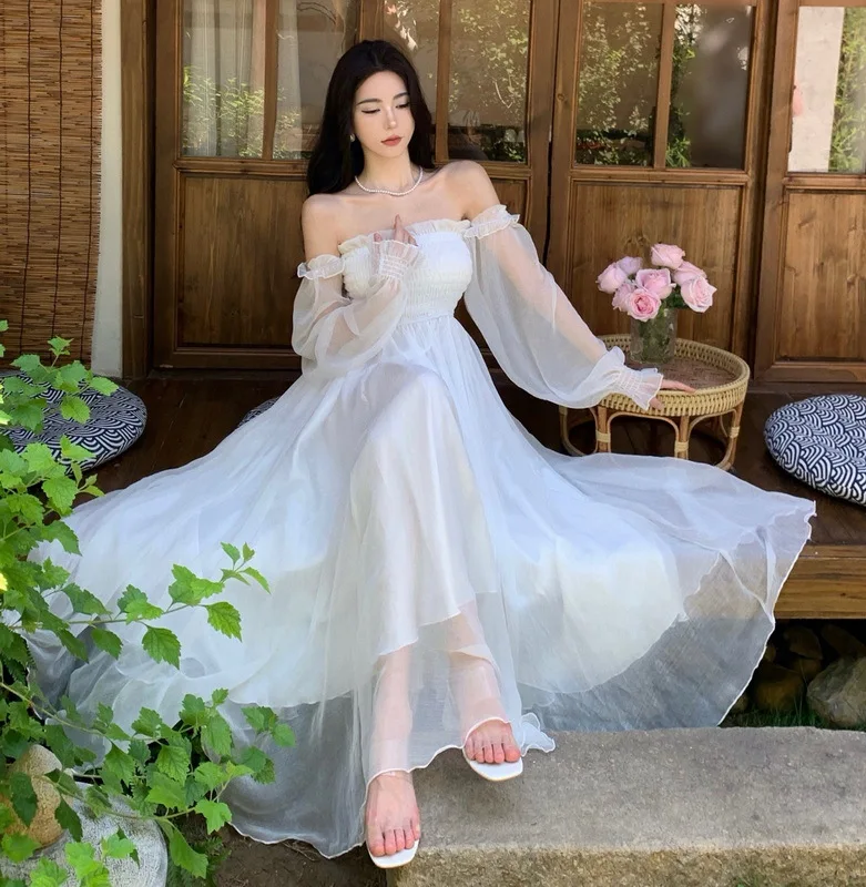 robe blanche décontractée