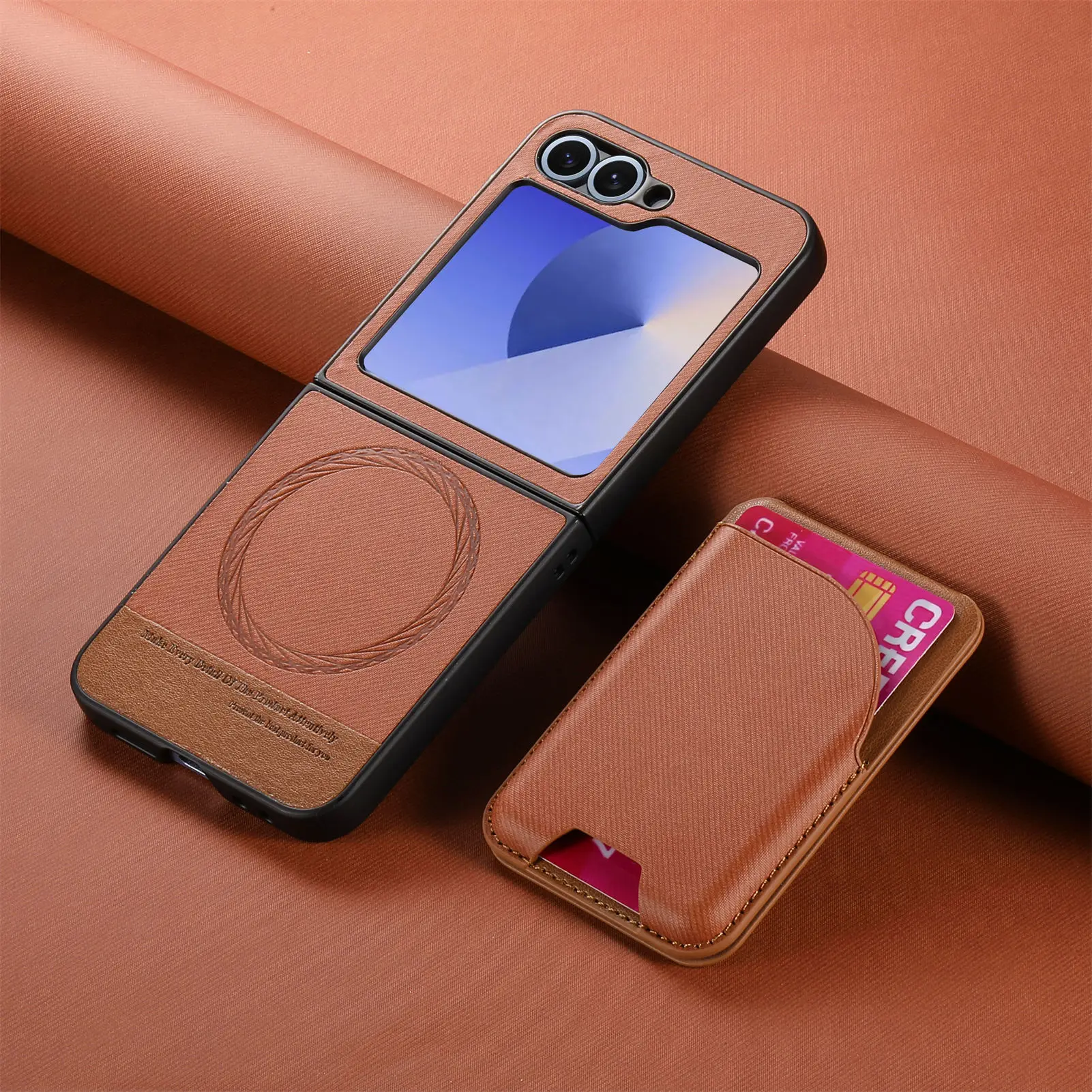 Cowboy Pattern Leather Wallet Case with Magnetic Magsafe Cover