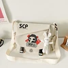 SCP Handbag Messenger Shoulder Strap Travel Bag Black Cartoon 6