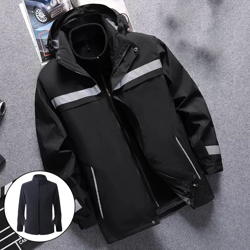 Rain Jacket Windbreaker With Reflective Stripes Reflective Jacket