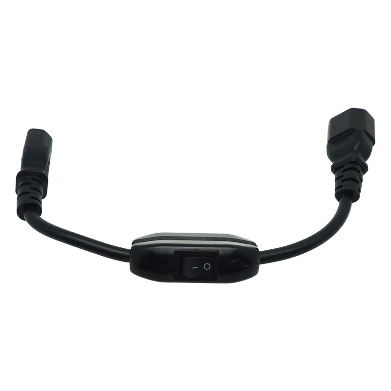 Power Cord C14-C13 Extension IEC 320 C13 Female to C14 Male with On/Off Switch
