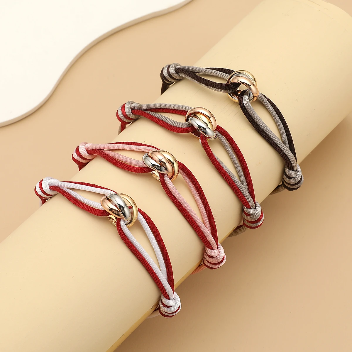 Fashion Rope Bracelet with Creative Colorblock Design - Men's & Women's Accessory Gift